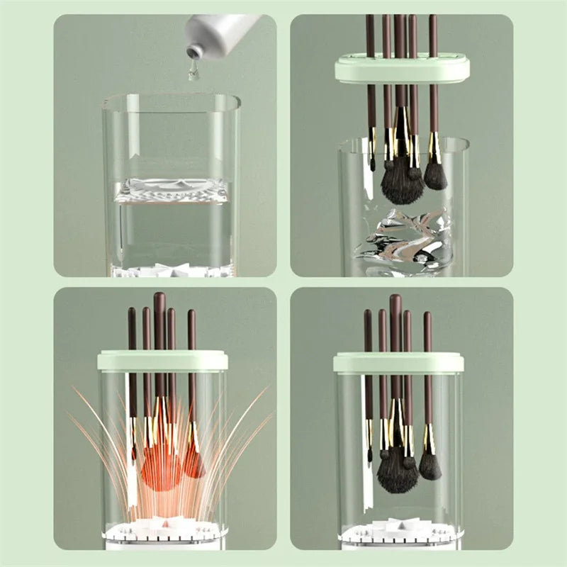 Electric Makeup Brush Cleaning